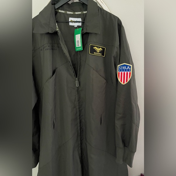 New Tipsy Elves Pilot Jumpsuit In Army Green Size XL - ***NO BELT*** - Picture 10 of 13